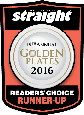 Georgia Straight Golden Plates award 2016