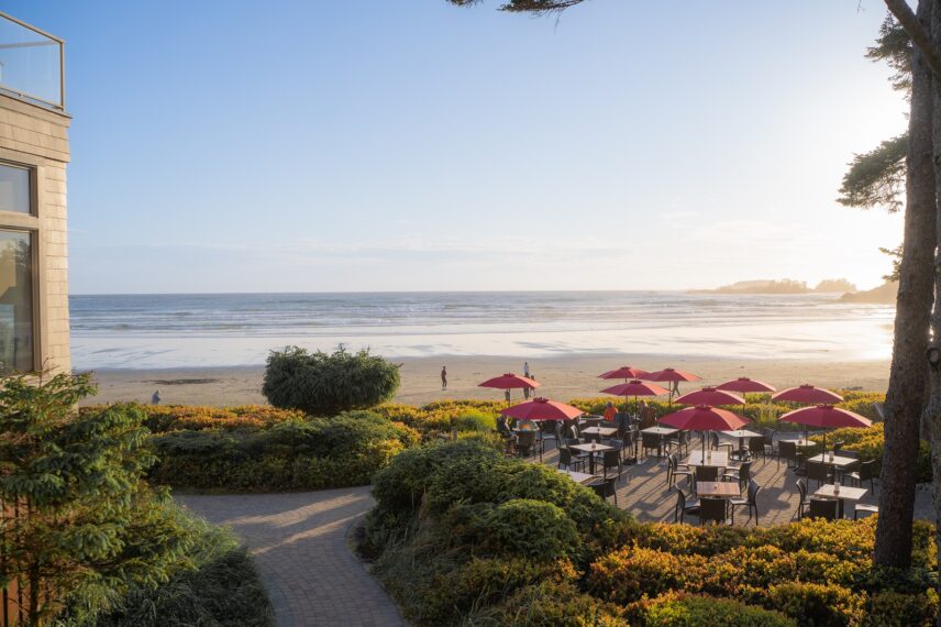 Cox Bay beach in Tofino, perfect for a getaway from Vancouver with ocean views