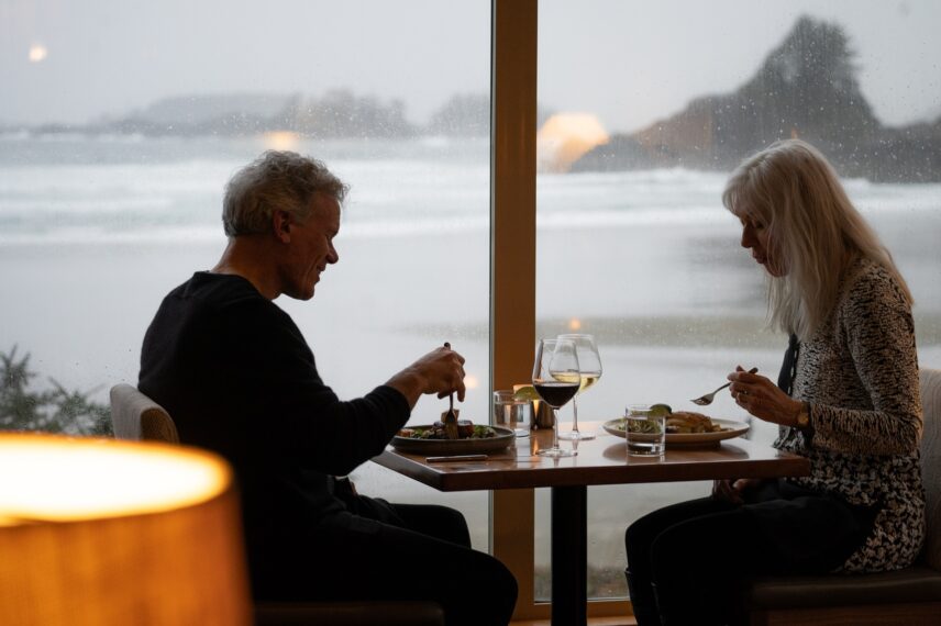 Couple dining in the Great Room
